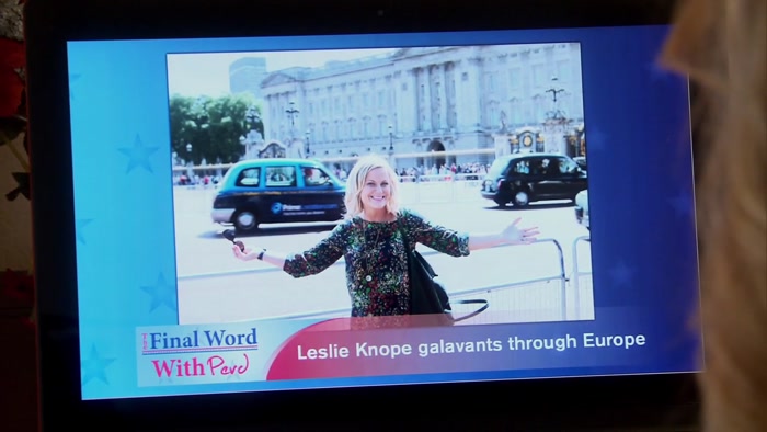 SHE'S GALLIVANTING AROUND EUROPE LIKE SOME KIND OF EUROPEAN. 