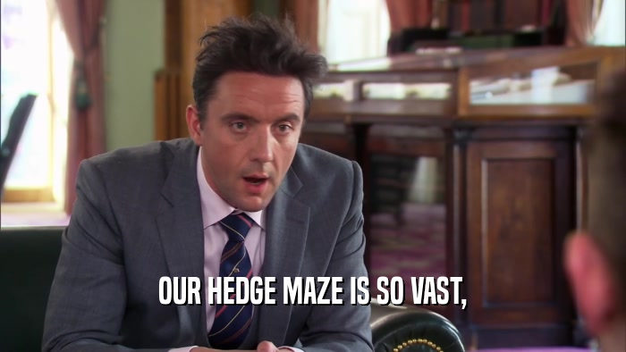 OUR HEDGE MAZE IS SO VAST,  