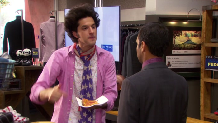 AND THOSE GUYS ARE GIVING OUT FREE PIZZA WITH 