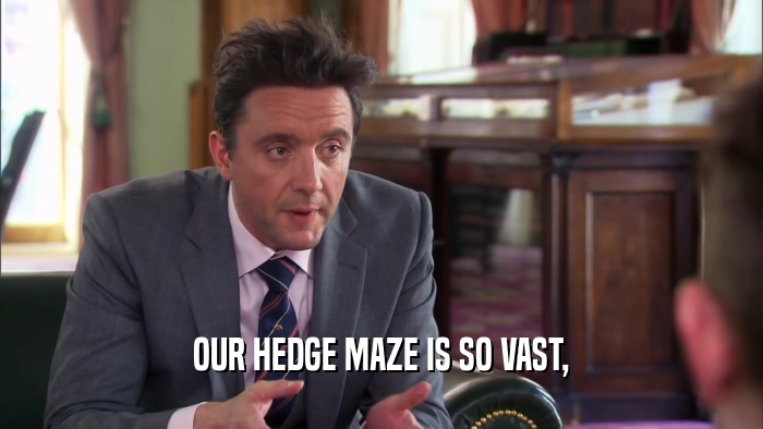 OUR HEDGE MAZE IS SO VAST,  