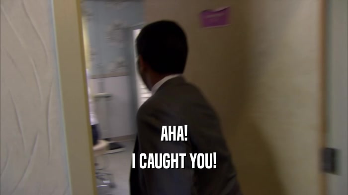 AHA! I CAUGHT YOU! 