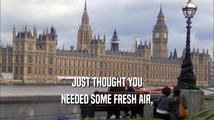 JUST THOUGHT YOU NEEDED SOME FRESH AIR, 