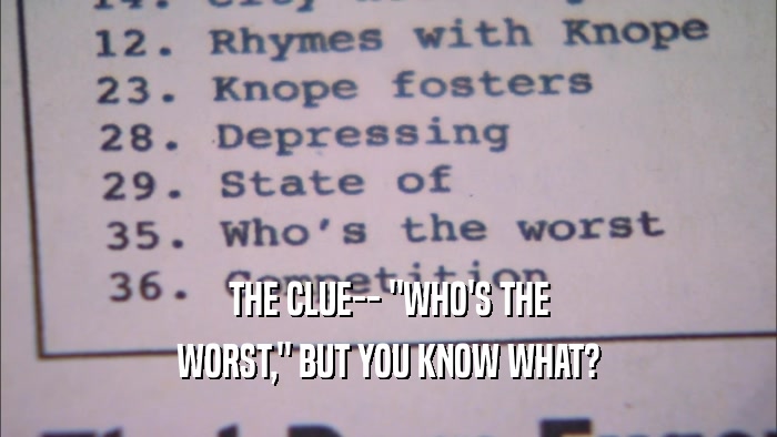 THE CLUE-- 