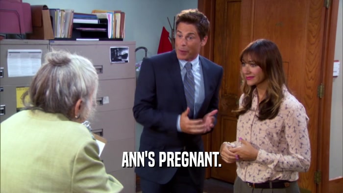 ANN'S PREGNANT.  