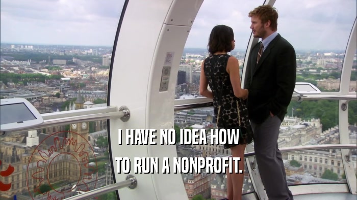 I HAVE NO IDEA HOW TO RUN A NONPROFIT. 