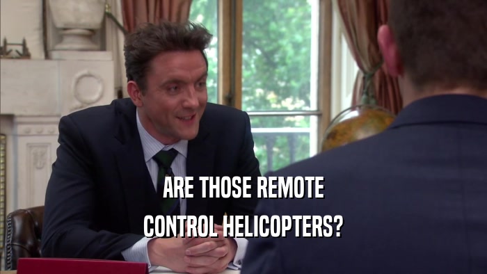 ARE THOSE REMOTE
 CONTROL HELICOPTERS?
 