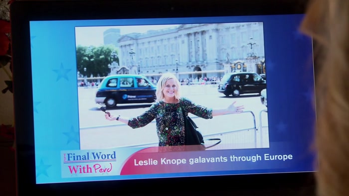 SHE'S GALLIVANTING AROUND EUROPE LIKE SOME KIND OF EUROPEAN. 
