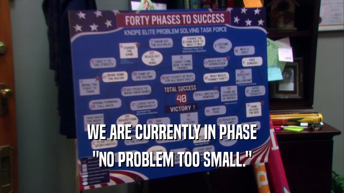 WE ARE CURRENTLY IN PHASE 