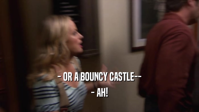 - OR A BOUNCY CASTLE-- - AH! 