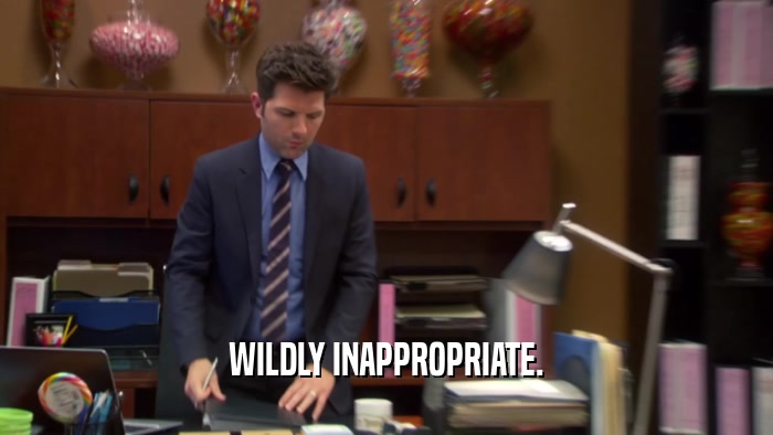 WILDLY INAPPROPRIATE.  