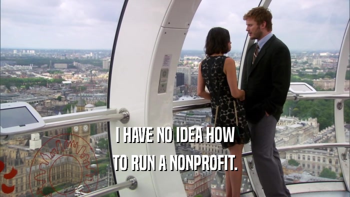 I HAVE NO IDEA HOW TO RUN A NONPROFIT. 