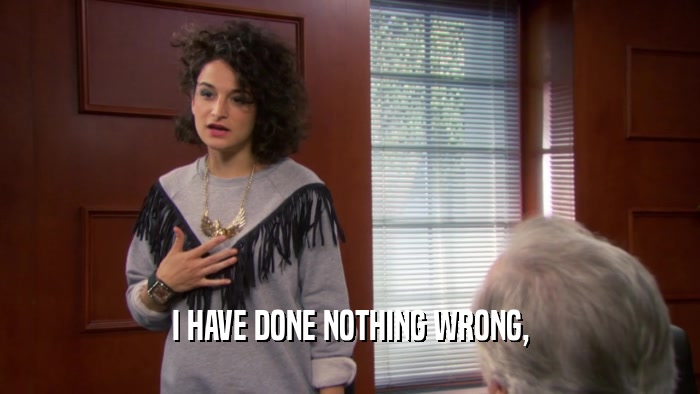 I HAVE DONE NOTHING WRONG,  