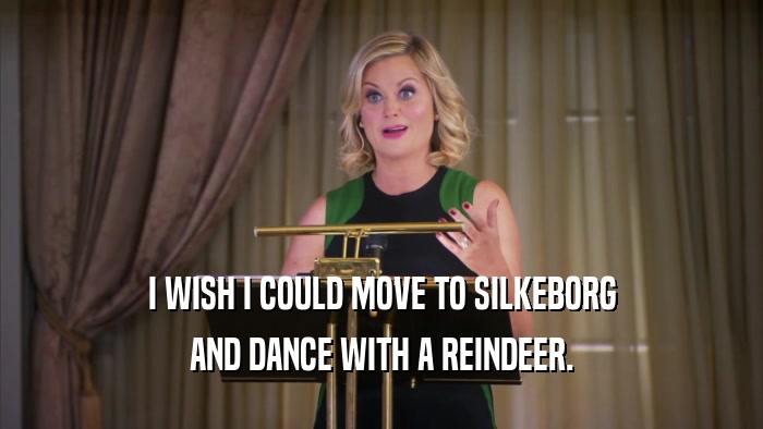 I WISH I COULD MOVE TO SILKEBORG AND DANCE WITH A REINDEER. 