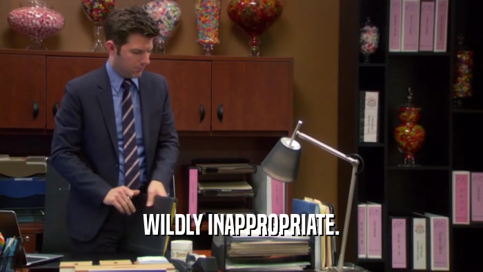 WILDLY INAPPROPRIATE.  