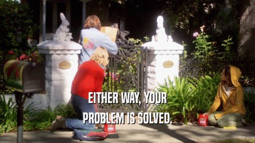 EITHER WAY, YOUR PROBLEM IS SOLVED. 