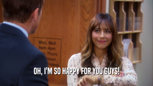 OH, I'M SO HAPPY FOR YOU GUYS!  