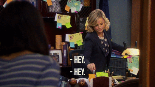 - HEY. - HEY. 