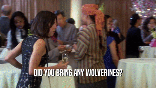 DID YOU BRING ANY WOLVERINES?  