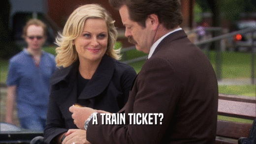 A TRAIN TICKET?  