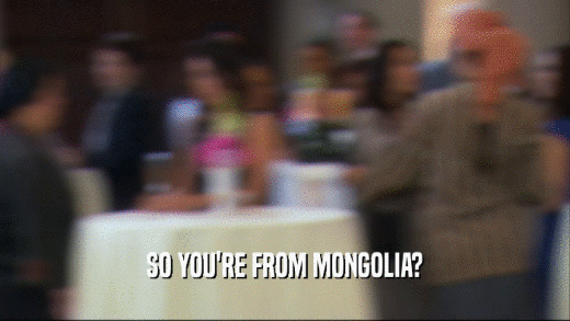 SO YOU'RE FROM MONGOLIA?  
