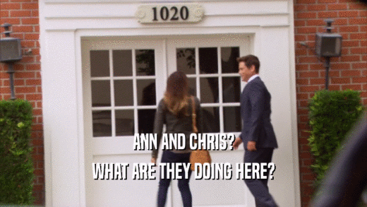 ANN AND CHRIS? WHAT ARE THEY DOING HERE? 