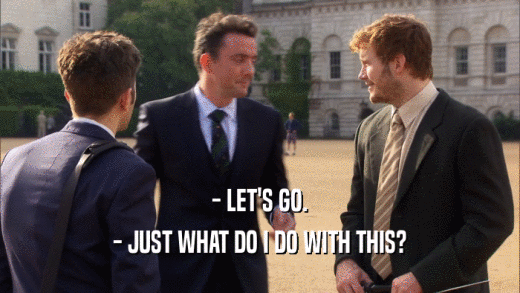 - LET'S GO. - JUST WHAT DO I DO WITH THIS? 