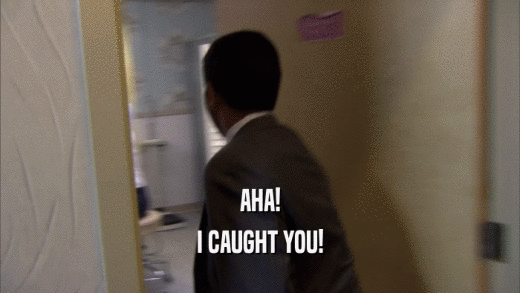 AHA! I CAUGHT YOU! 
