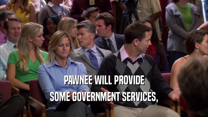 PAWNEE WILL PROVIDE SOME GOVERNMENT SERVICES, 