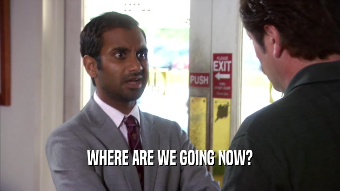 WHERE ARE WE GOING NOW?  
