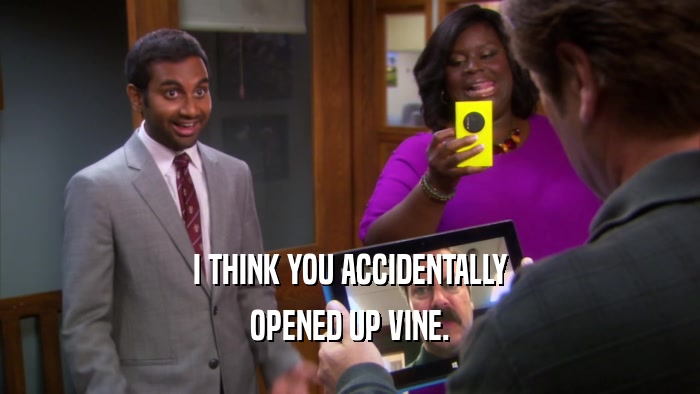 I THINK YOU ACCIDENTALLY OPENED UP VINE. 