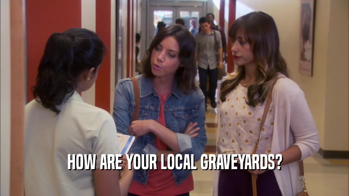 HOW ARE YOUR LOCAL GRAVEYARDS?  