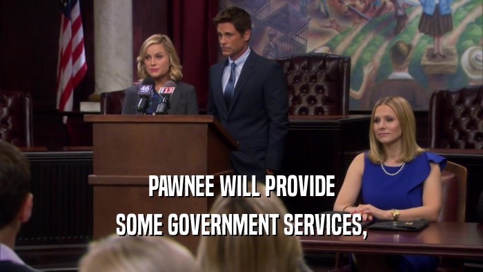 PAWNEE WILL PROVIDE SOME GOVERNMENT SERVICES, 