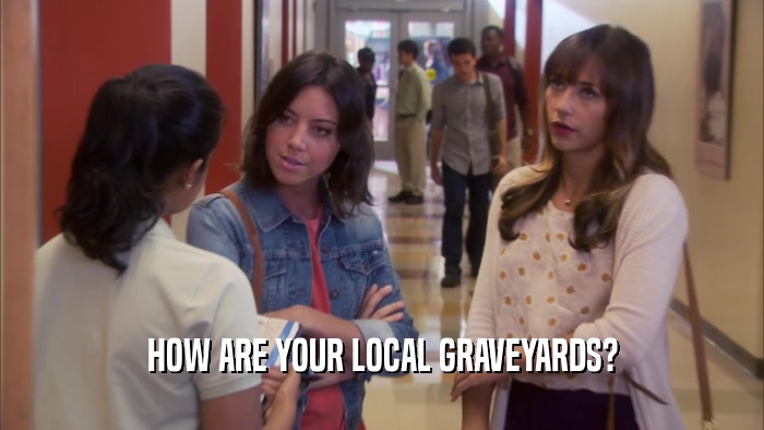 HOW ARE YOUR LOCAL GRAVEYARDS?  