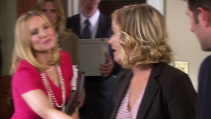 LESLIE, I JUST WANNA BORROW YOUR HUSBAND FOR THE EVENING. 