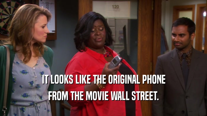 IT LOOKS LIKE THE ORIGINAL PHONE FROM THE MOVIE WALL STREET. 