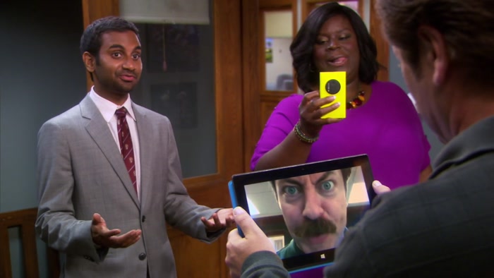 YOU JUST VINED YOUR FIRST SELFIE, RON. 