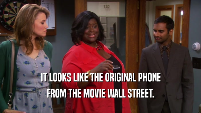 IT LOOKS LIKE THE ORIGINAL PHONE FROM THE MOVIE WALL STREET. 