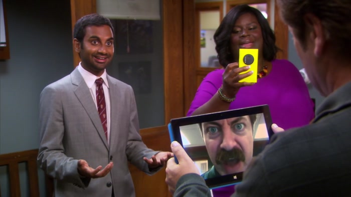 YOU JUST VINED YOUR FIRST SELFIE, RON. 