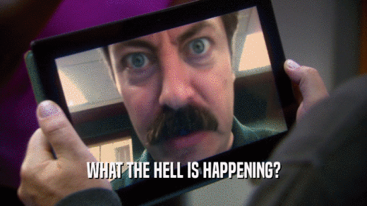 WHAT THE HELL IS HAPPENING?  