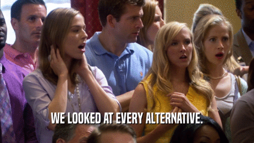 WE LOOKED AT EVERY ALTERNATIVE.  