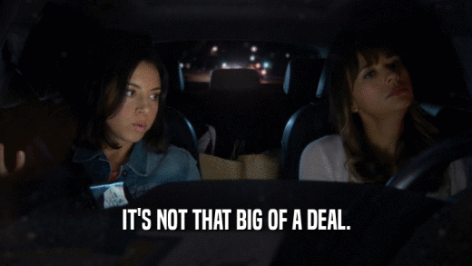 IT'S NOT THAT BIG OF A DEAL.  