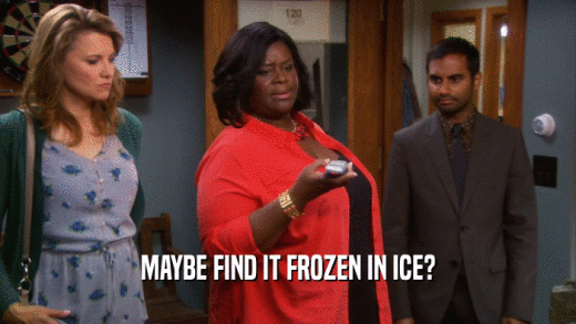 MAYBE FIND IT FROZEN IN ICE?  