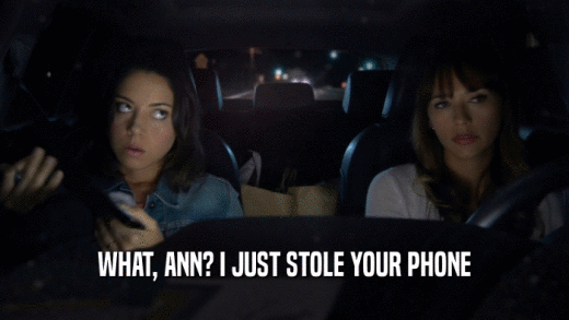 WHAT, ANN? I JUST STOLE YOUR PHONE  