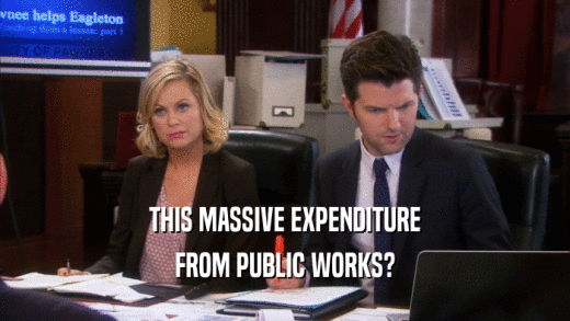 THIS MASSIVE EXPENDITURE FROM PUBLIC WORKS? 