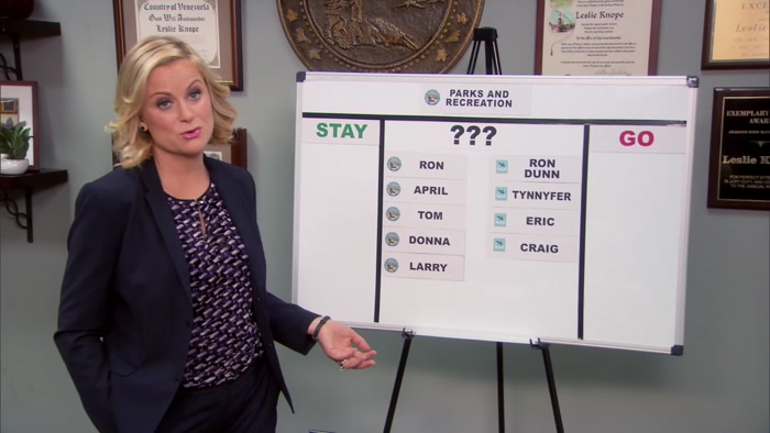 BUT WE'RE GONNA HAVE TO LOSE SOME PEOPLE. I'M NOT SURE WHO WE SHOULD KEEP. 