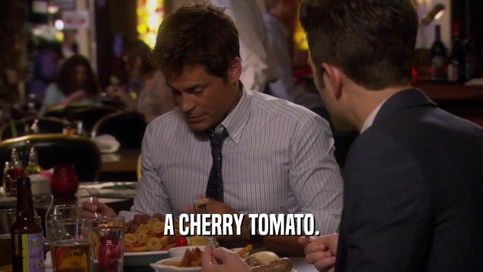 A CHERRY TOMATO.  