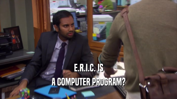 E.R.I.C. IS A COMPUTER PROGRAM? 