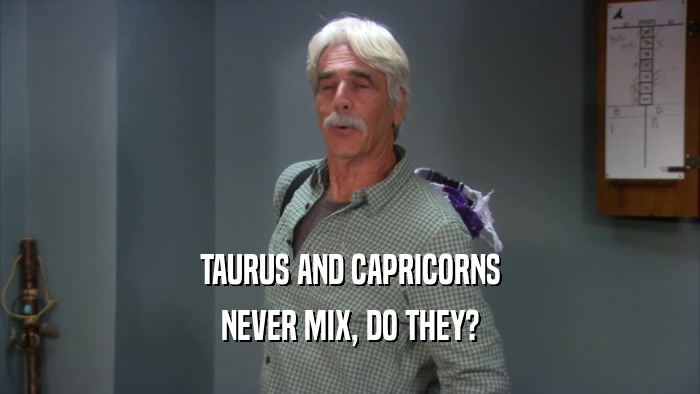 TAURUS AND CAPRICORNS NEVER MIX, DO THEY? 