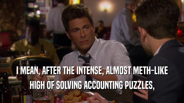 I MEAN, AFTER THE INTENSE, ALMOST METH-LIKE HIGH OF SOLVING ACCOUNTING PUZZLES, 