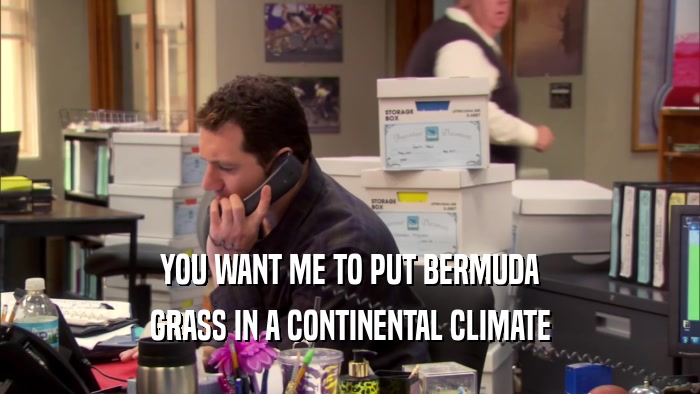 YOU WANT ME TO PUT BERMUDA GRASS IN A CONTINENTAL CLIMATE 